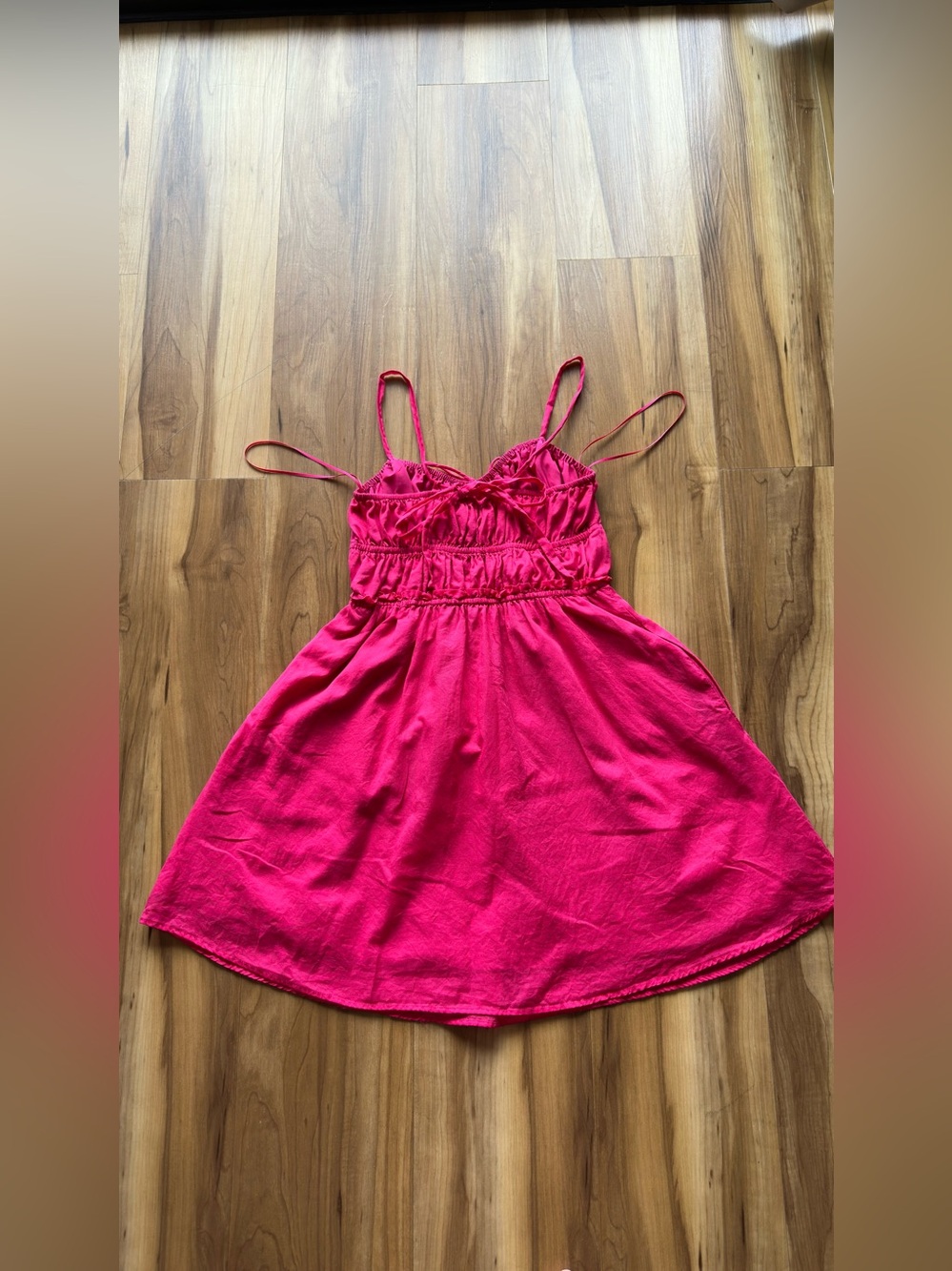 Steve Madden Hot Pink Spaghetti-Strap Mini Dress $89 - Picture 7 of 7